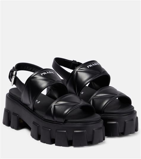 prada flat sandals wood link|Women's Prada Platform Sandals .